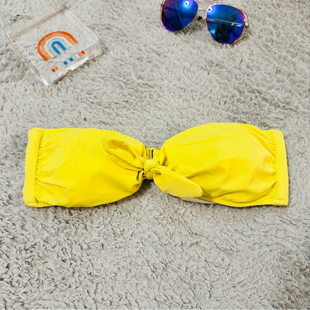Yellow Bandeau Bikini Top